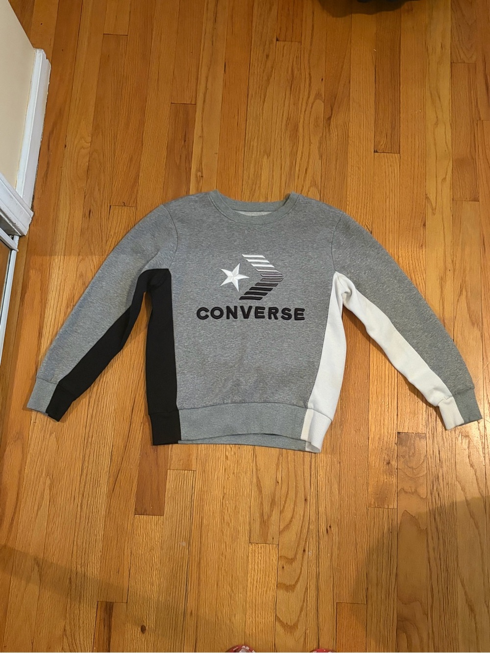 Converse Kids Colorblock Gray Logo Sweatshirt